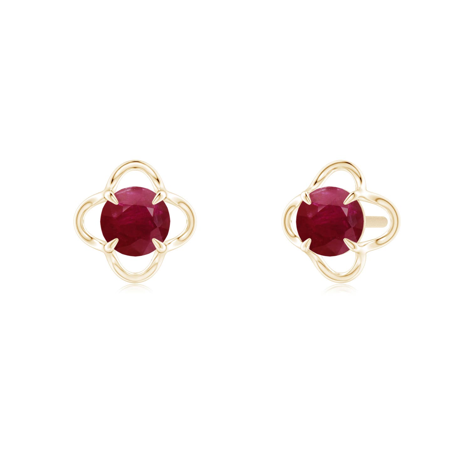 A - Ruby / 0.68 CT / 14 KT Yellow Gold