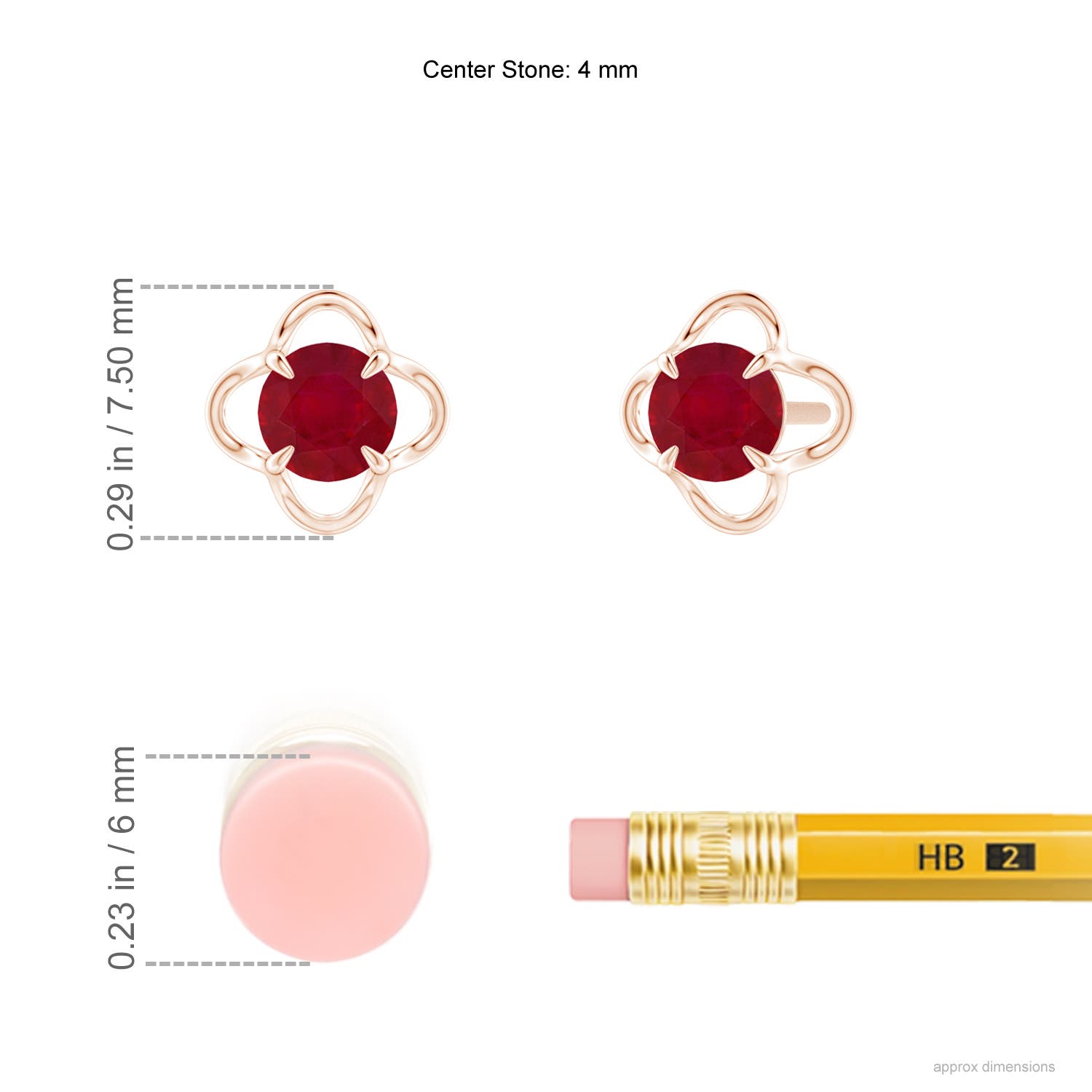 AA - Ruby / 0.68 CT / 14 KT Rose Gold