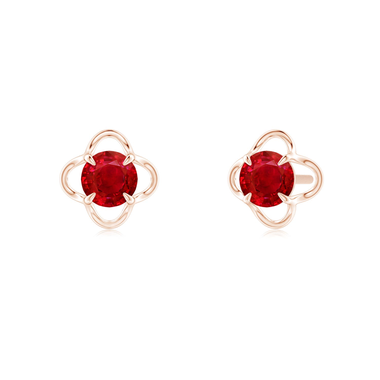 AAA - Ruby / 0.68 CT / 14 KT Rose Gold