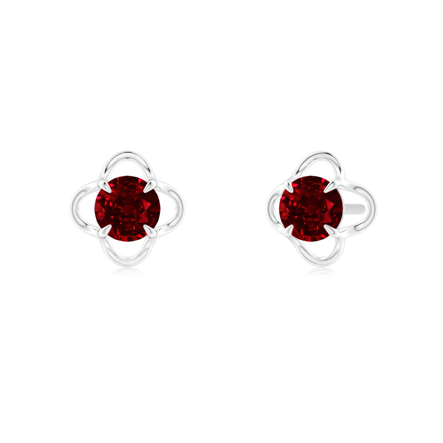 AAAA - Ruby / 0.68 CT / 14 KT White Gold