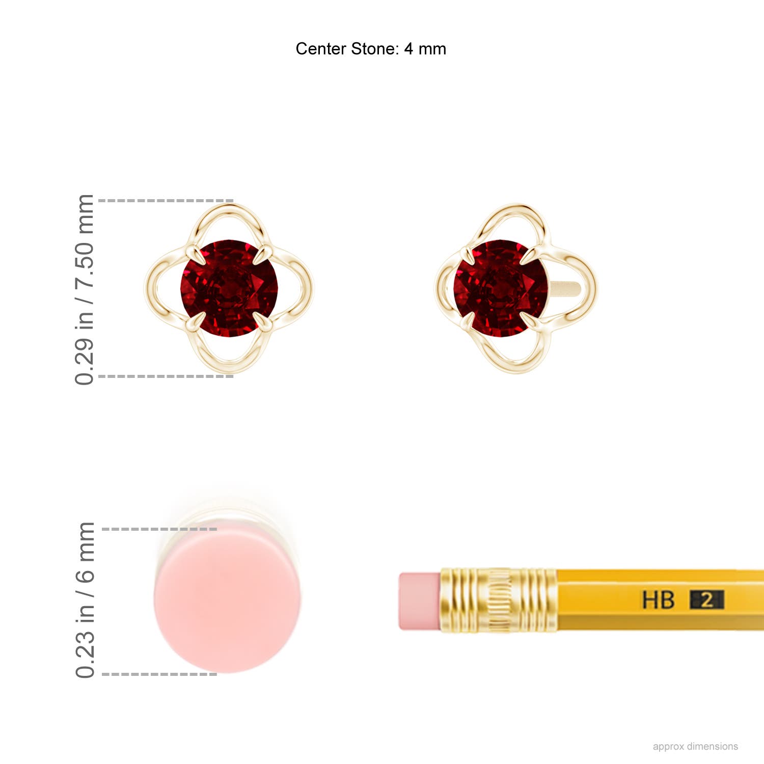 AAAA - Ruby / 0.68 CT / 14 KT Yellow Gold