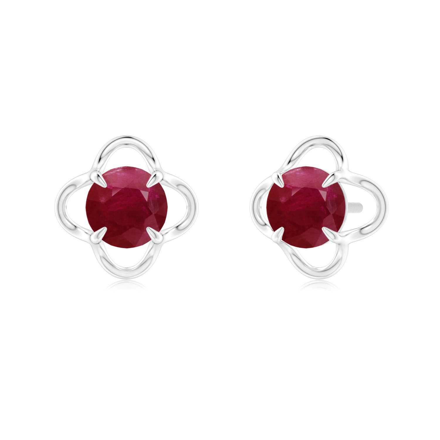 A - Ruby / 1.2 CT / 14 KT White Gold