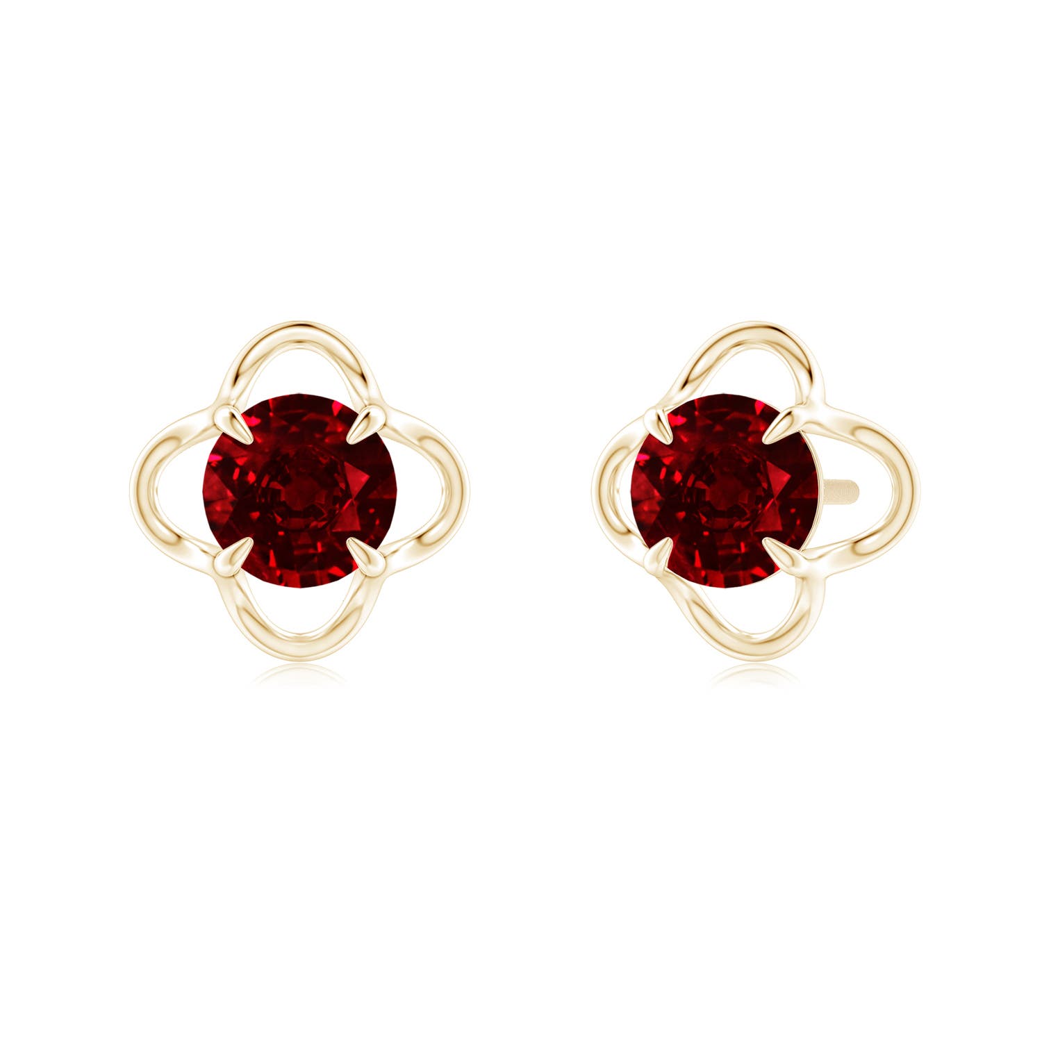 AAAA - Ruby / 1.2 CT / 14 KT Yellow Gold