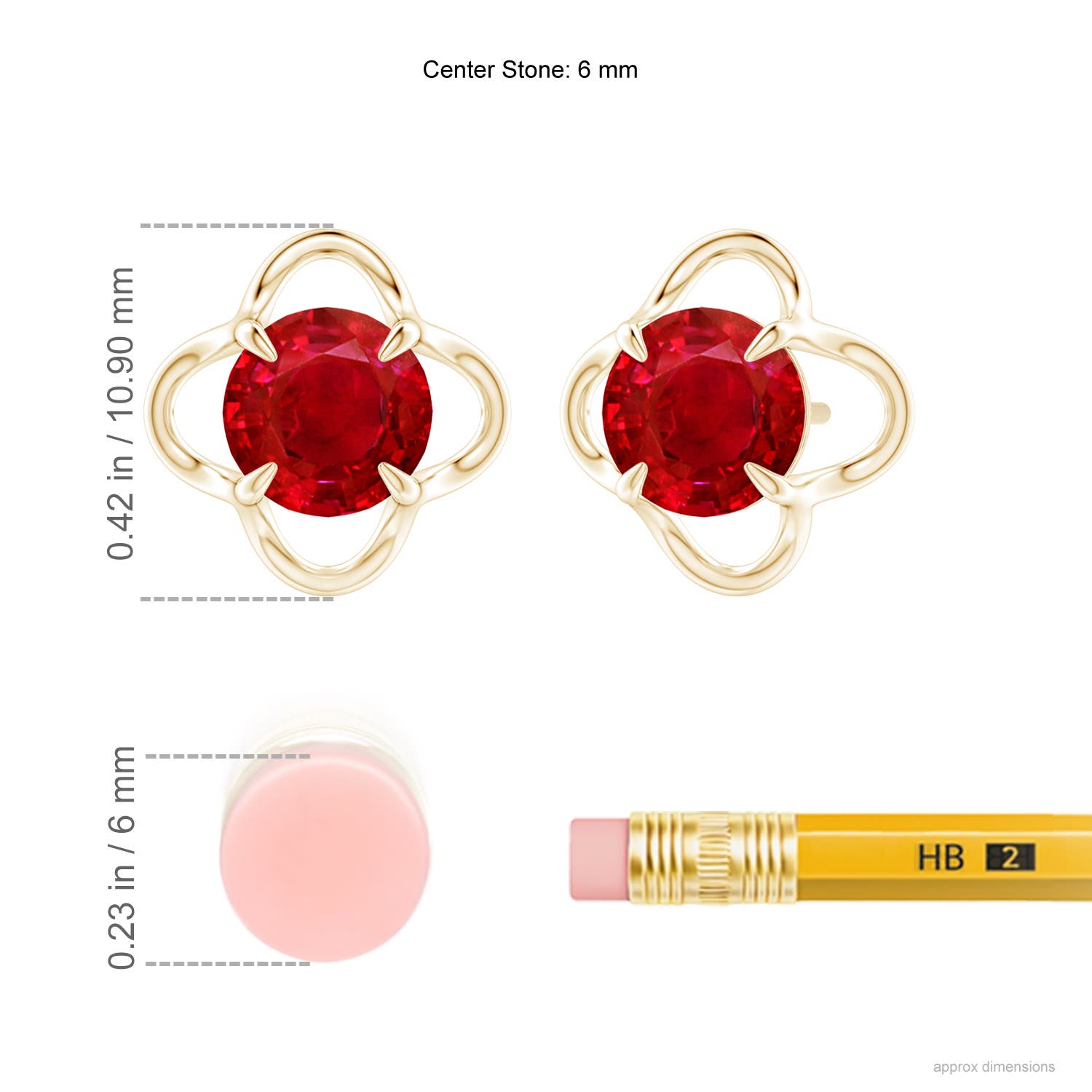 AAA - Ruby / 2 CT / 14 KT Yellow Gold