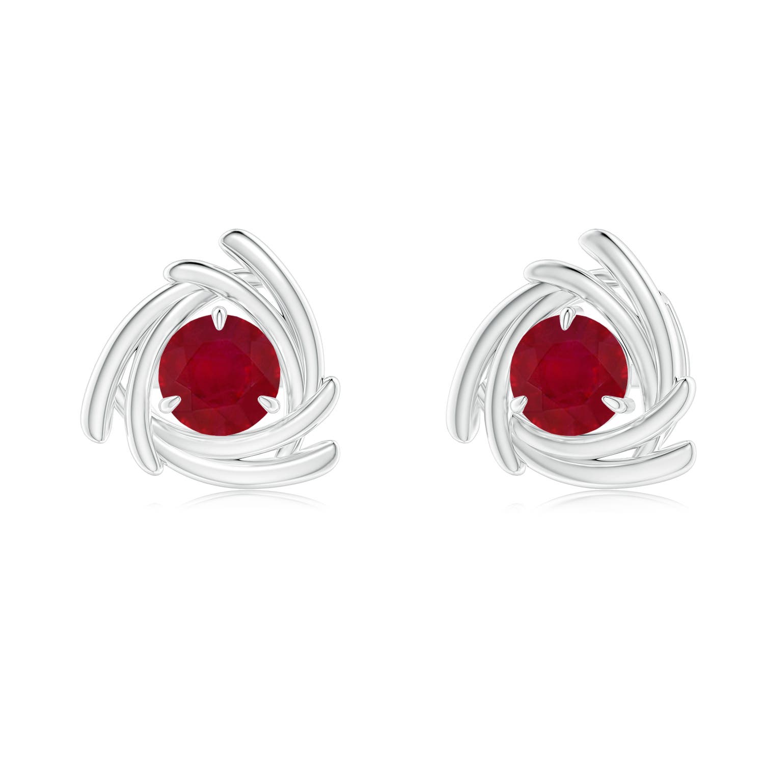 AA - Ruby / 1.2 CT / 14 KT White Gold