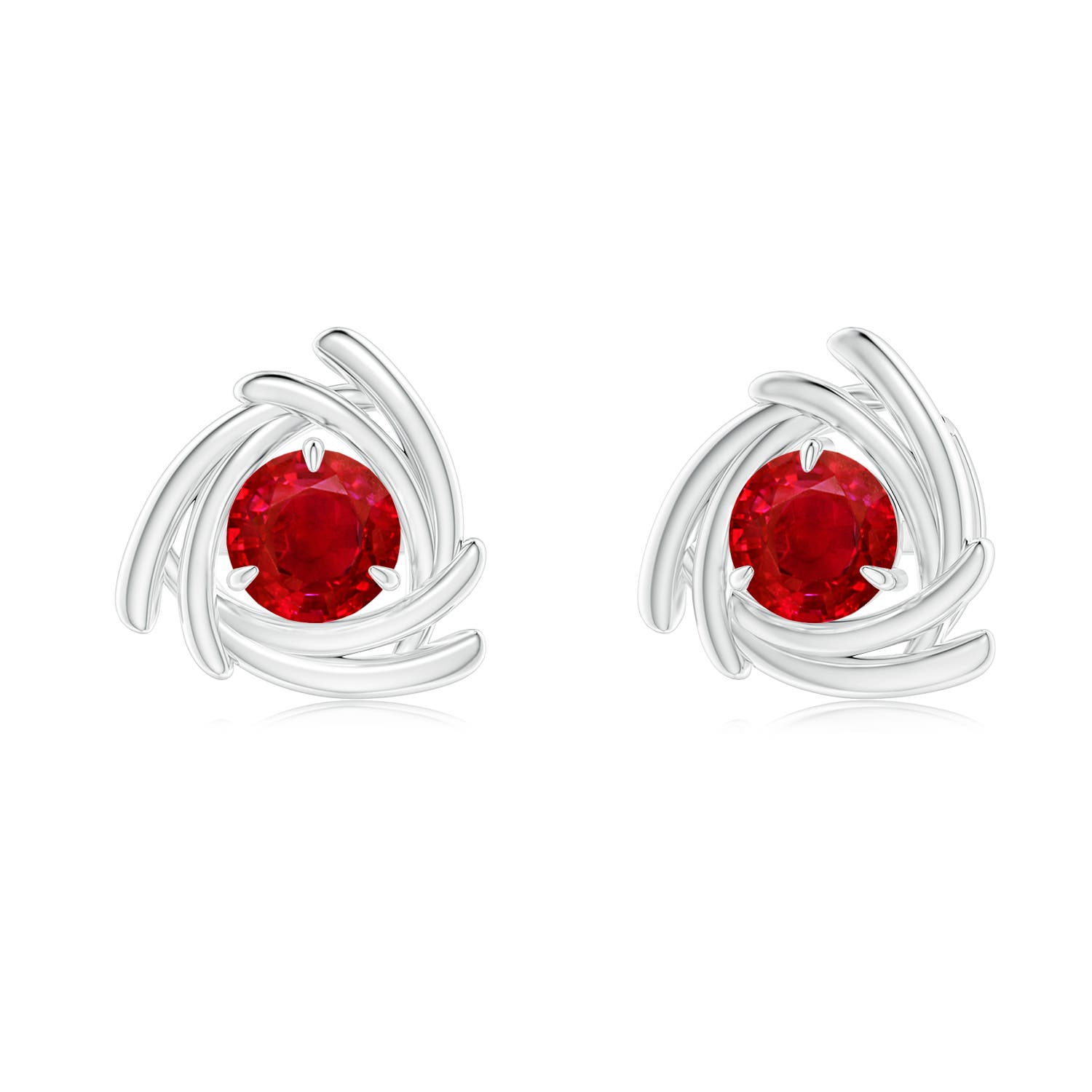 AAA - Ruby / 1.2 CT / 14 KT White Gold