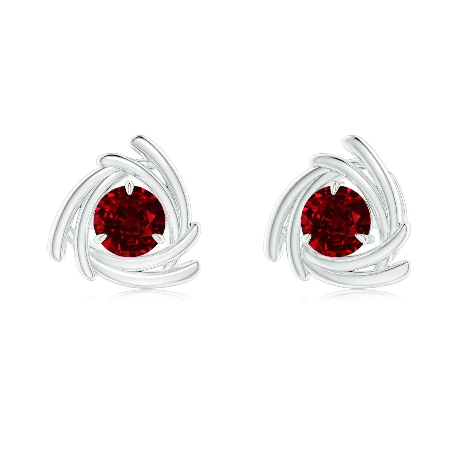 AAAA - Ruby / 1.2 CT / 14 KT White Gold