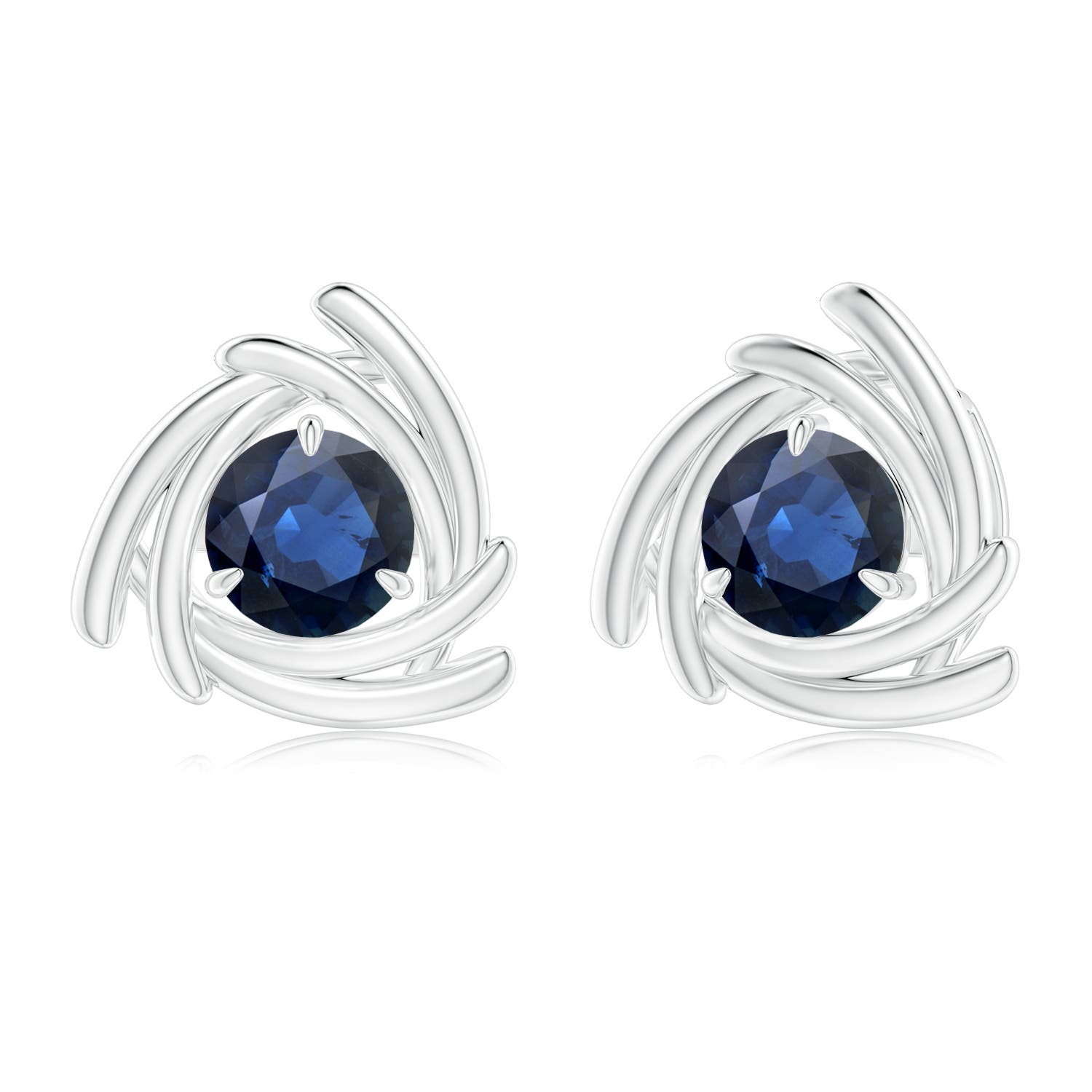 AA - Blue Sapphire / 2 CT / 14 KT White Gold