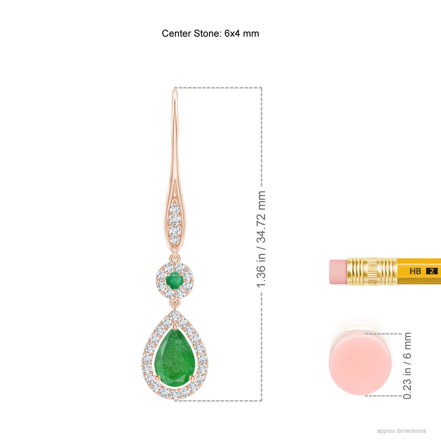 A - Emerald / 1.07 CT / 14 KT Rose Gold