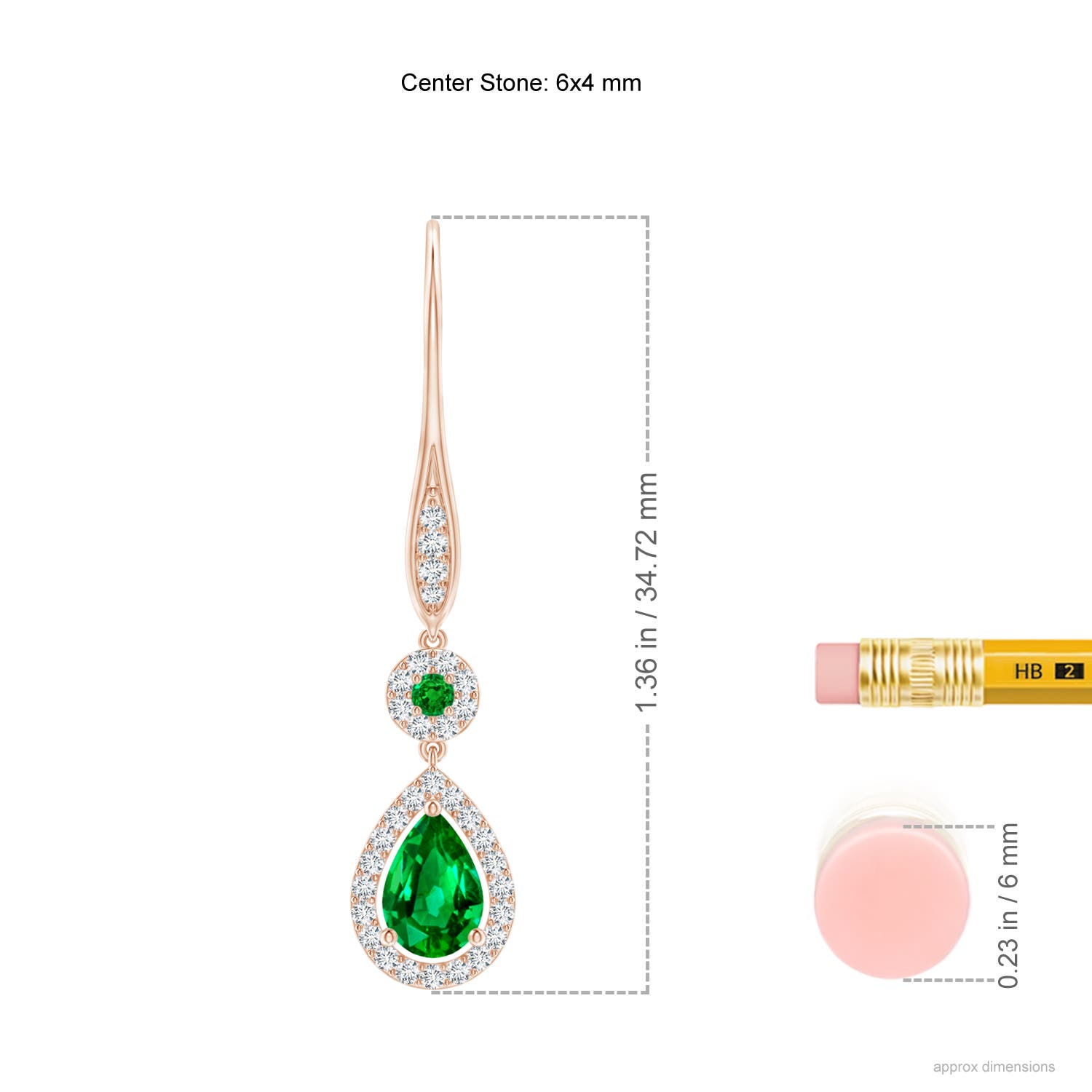 AAAA - Emerald / 1.07 CT / 14 KT Rose Gold