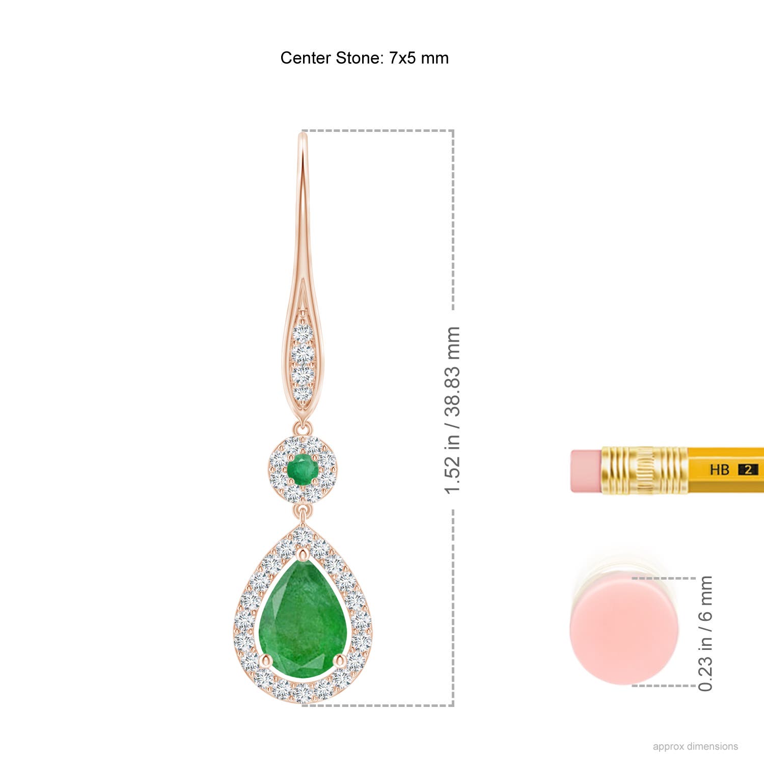 A - Emerald / 1.65 CT / 14 KT Rose Gold