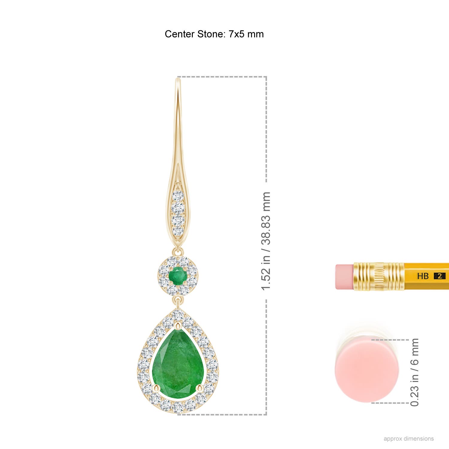 A - Emerald / 1.65 CT / 14 KT Yellow Gold