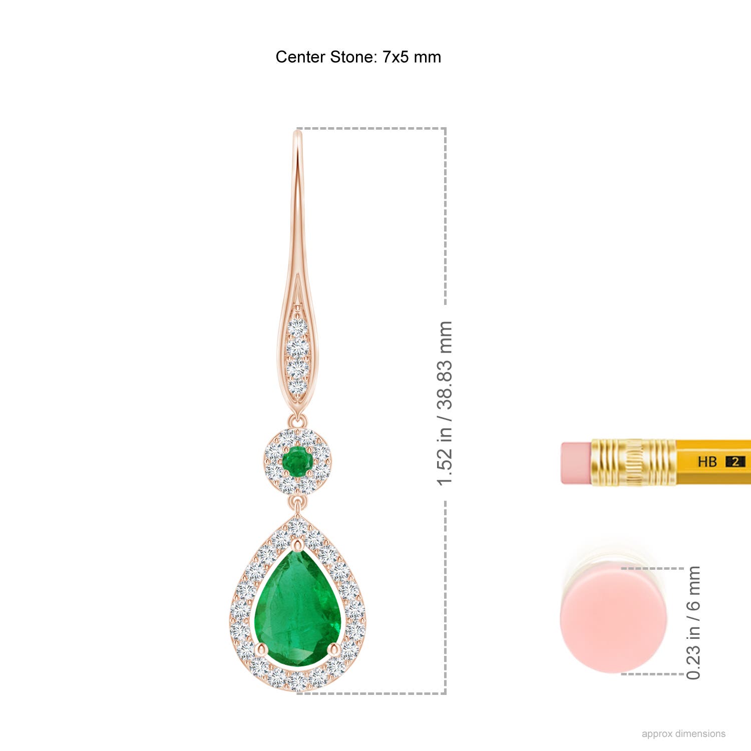 AA - Emerald / 1.65 CT / 14 KT Rose Gold