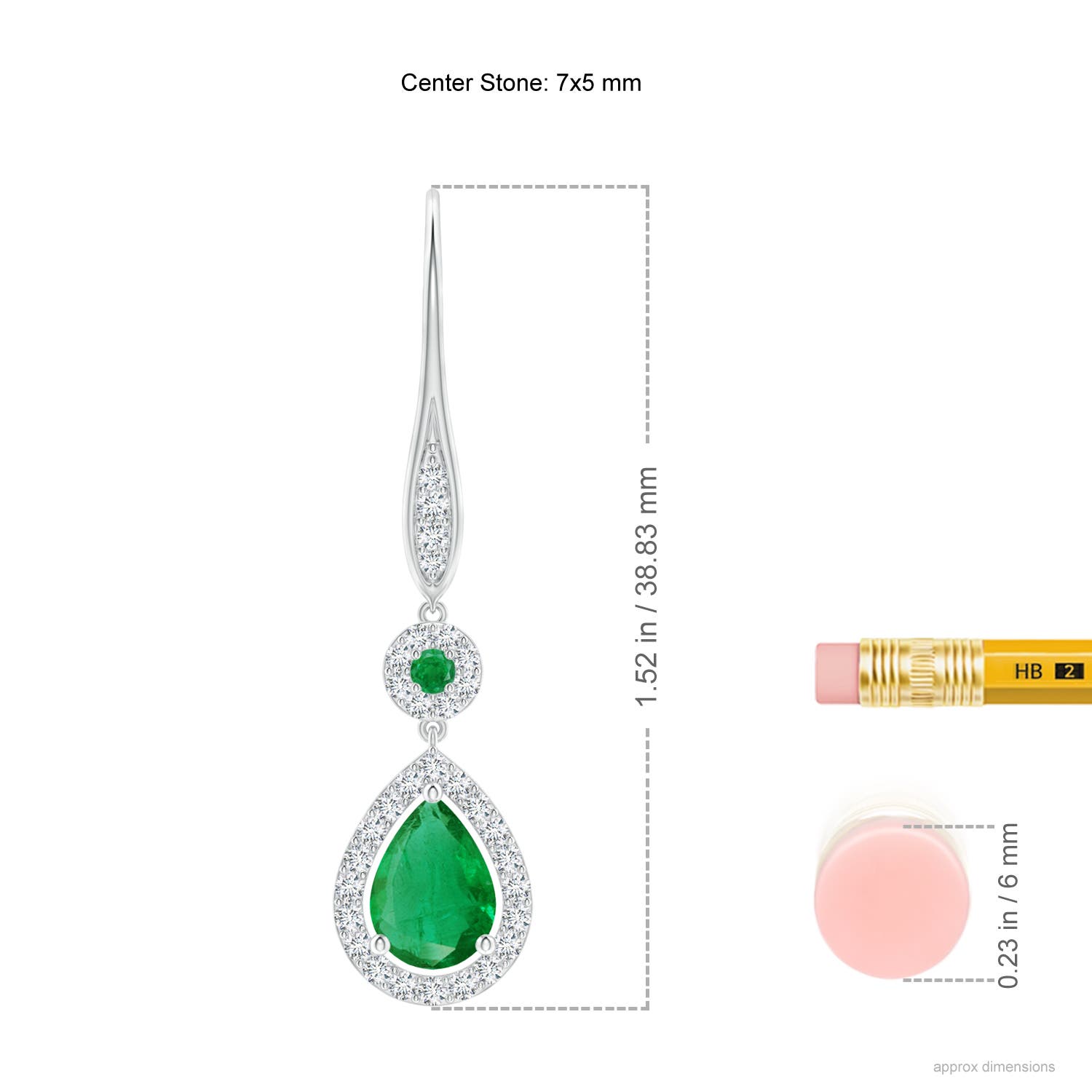 AA - Emerald / 1.65 CT / 14 KT White Gold