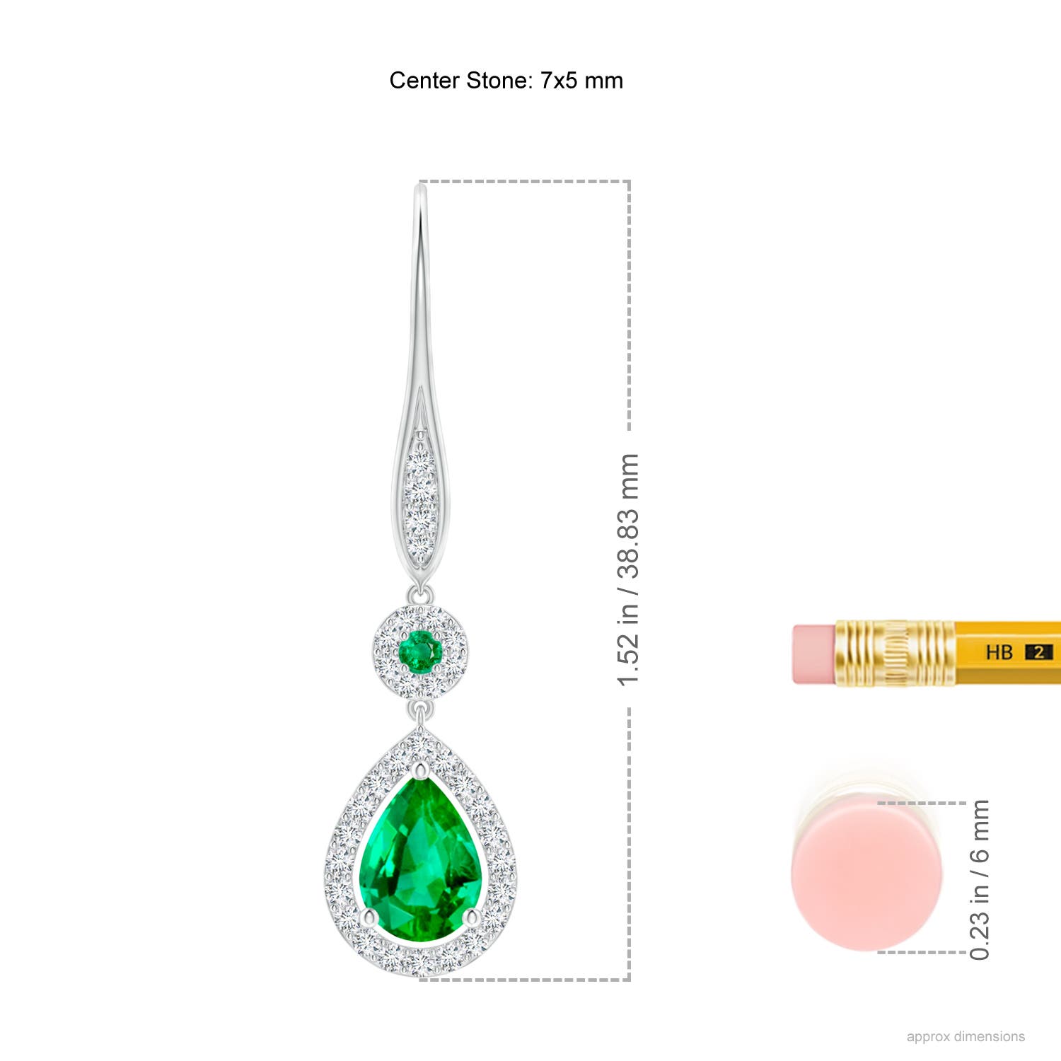 AAA - Emerald / 1.65 CT / 14 KT White Gold