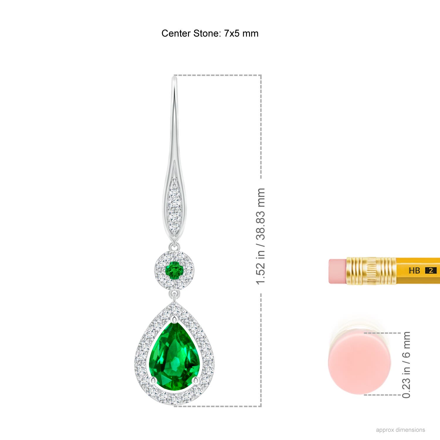 AAAA - Emerald / 1.65 CT / 14 KT White Gold