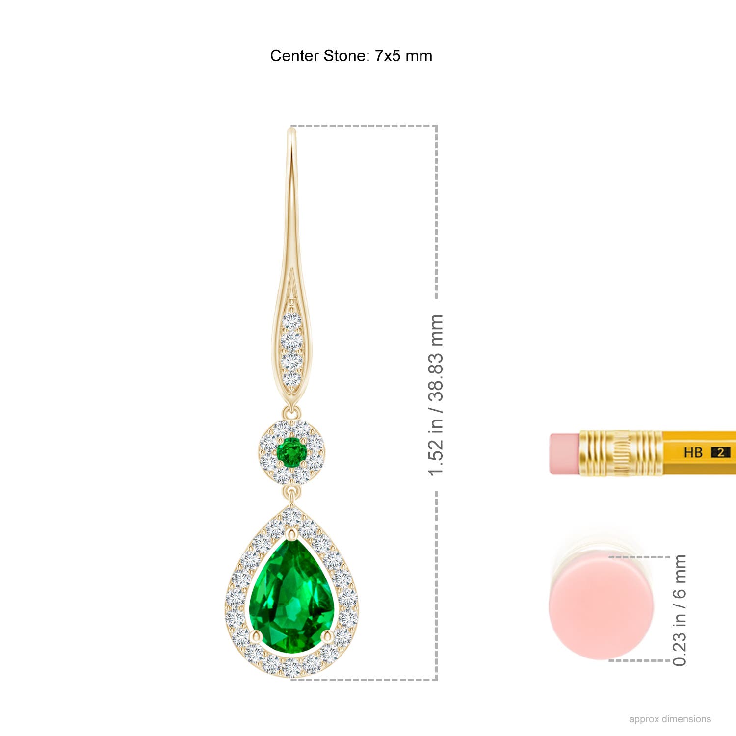 AAAA - Emerald / 1.65 CT / 14 KT Yellow Gold