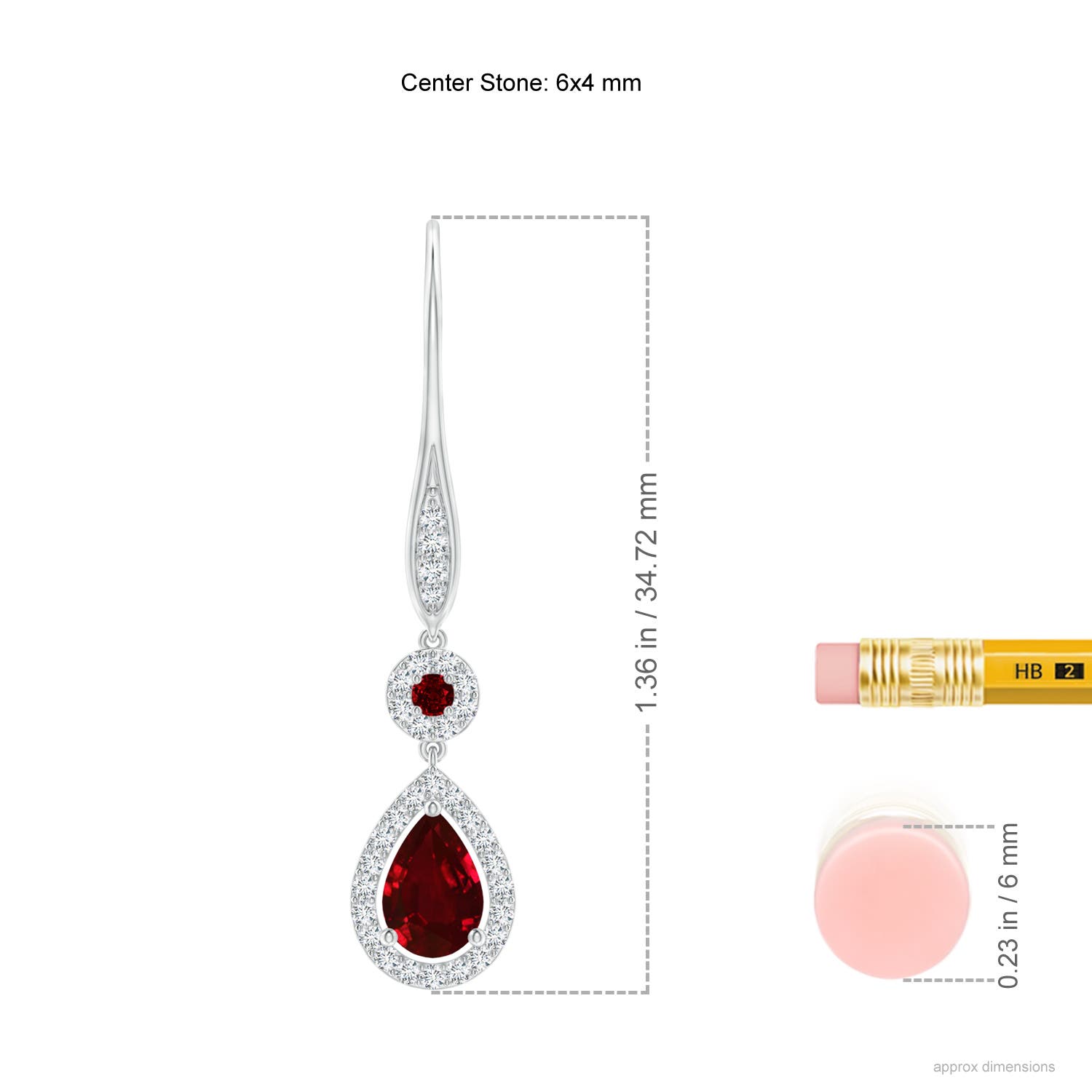 AAAA - Ruby / 1.19 CT / 14 KT White Gold