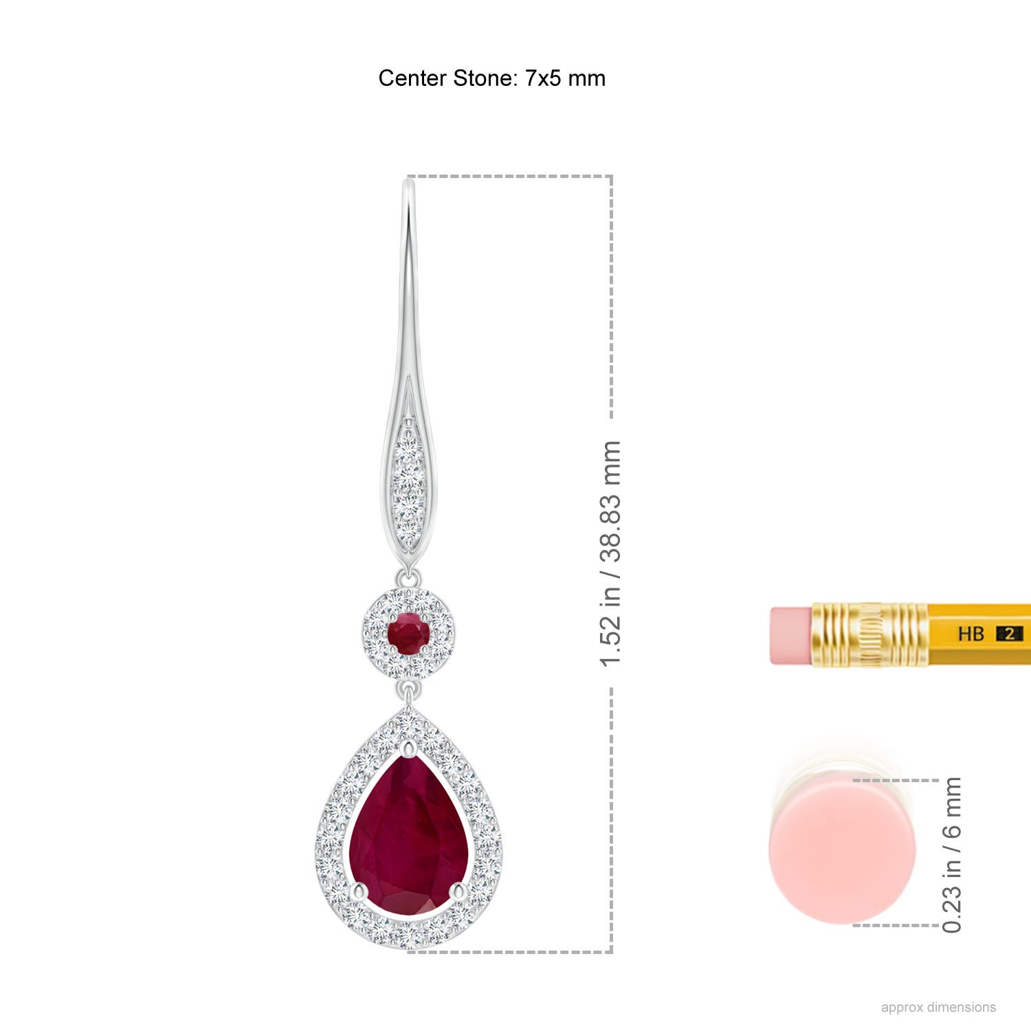 A - Ruby / 2.06 CT / 14 KT White Gold