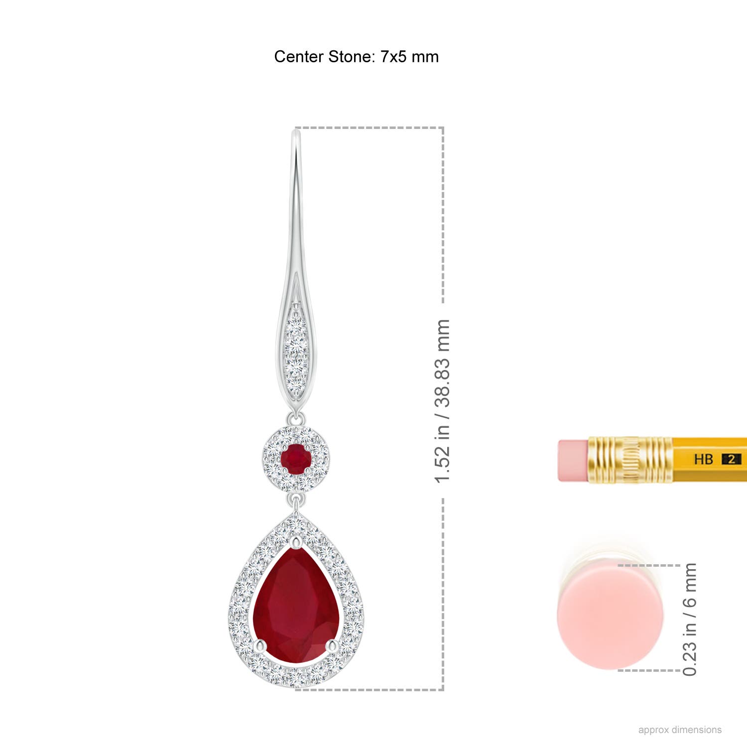 AA - Ruby / 2.06 CT / 14 KT White Gold