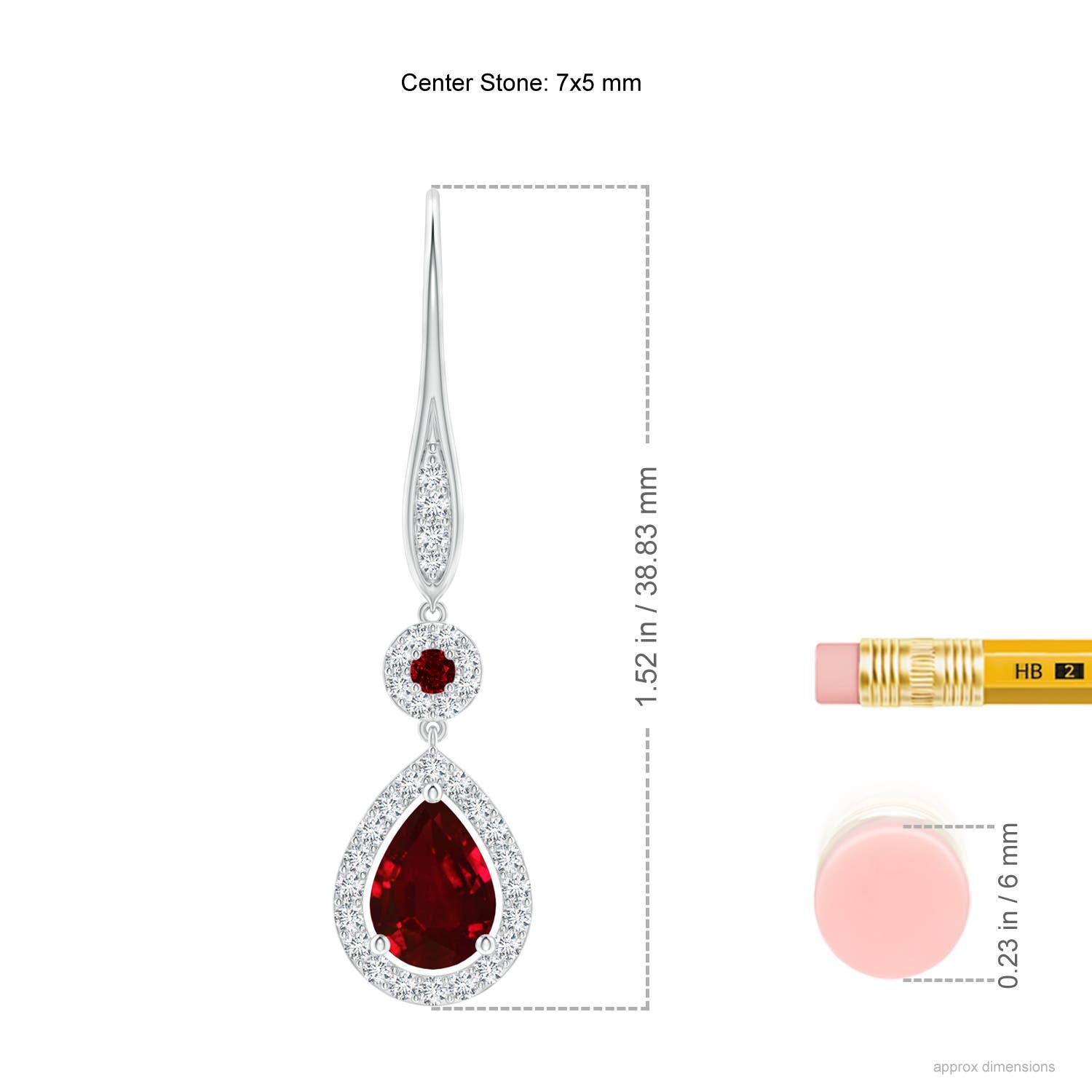 AAAA - Ruby / 2.06 CT / 14 KT White Gold