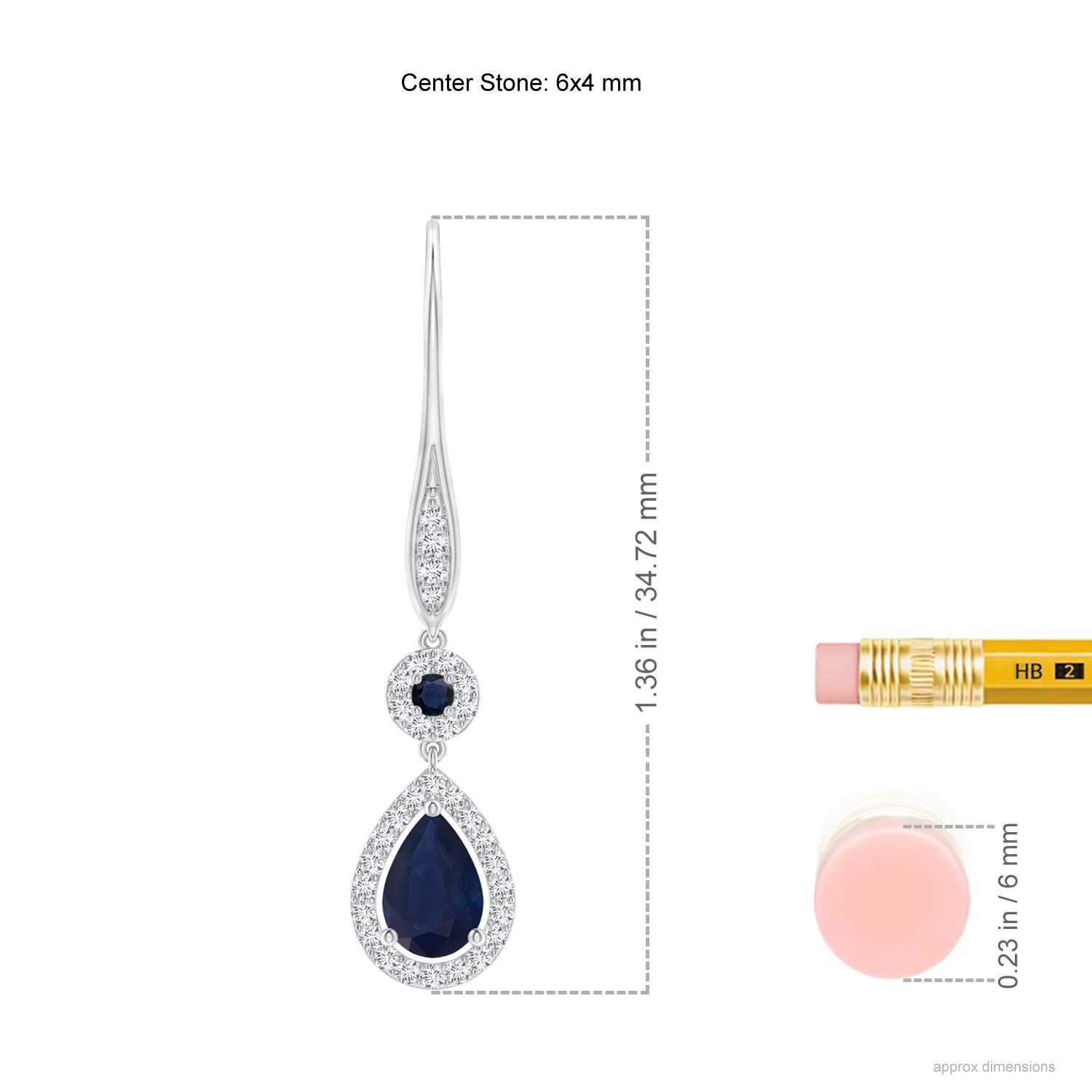 A - Blue Sapphire / 1.18 CT / 14 KT White Gold