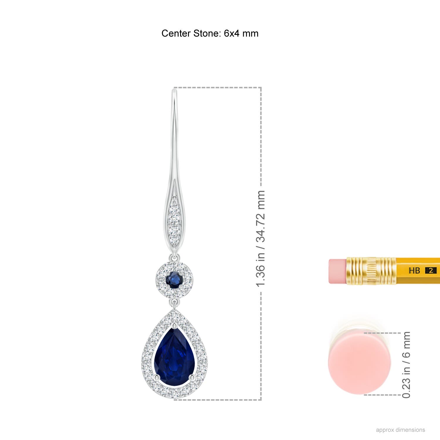 AA - Blue Sapphire / 1.18 CT / 14 KT White Gold