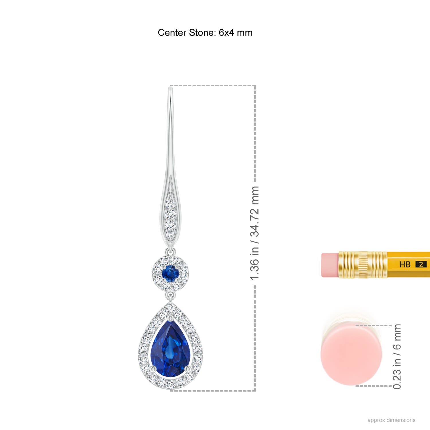 AAA - Blue Sapphire / 1.18 CT / 14 KT White Gold