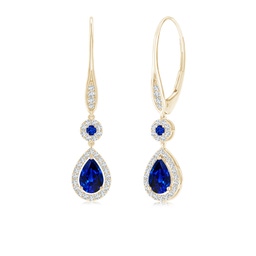Dangle Blue Sapphire Earrings