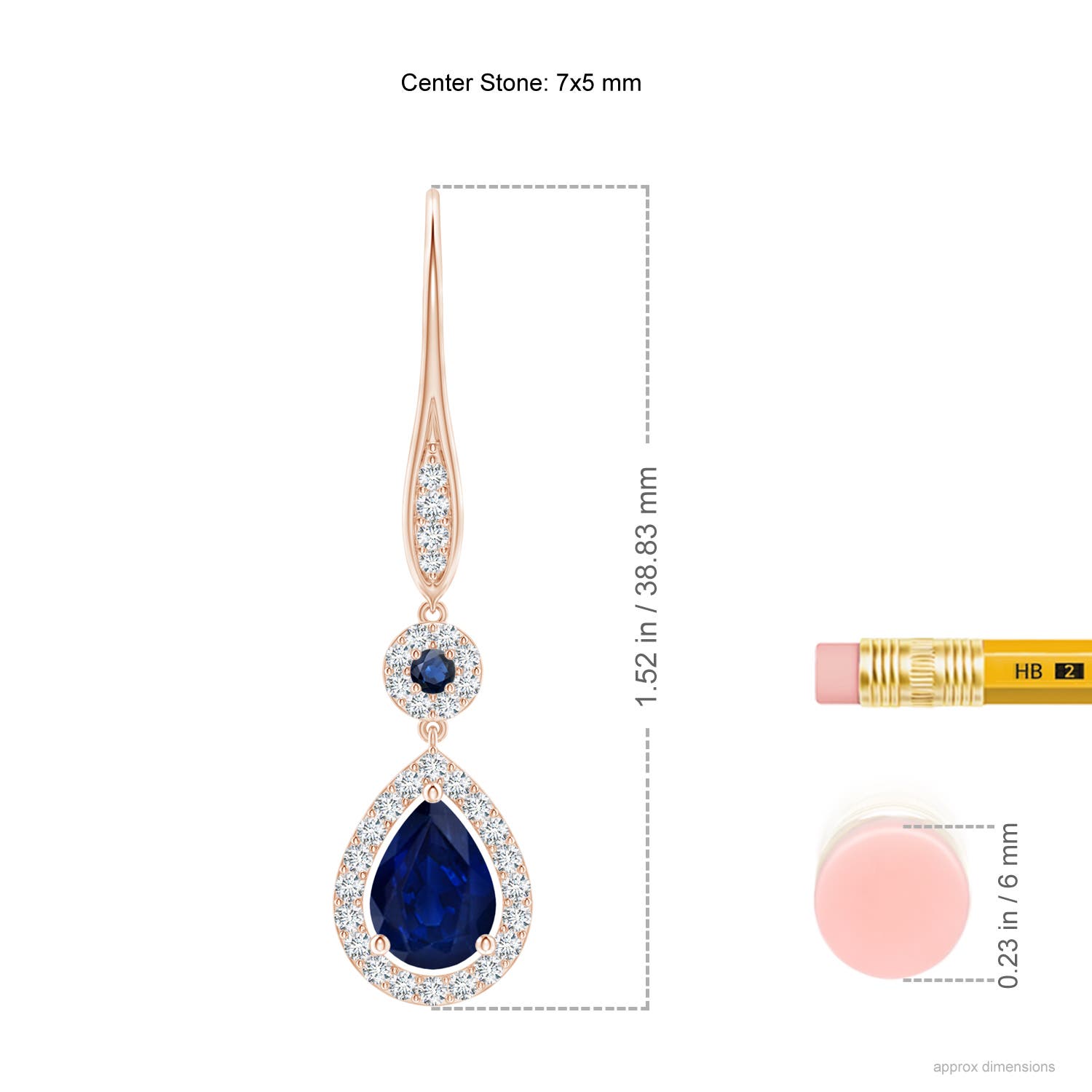 AA - Blue Sapphire / 1.97 CT / 14 KT Rose Gold