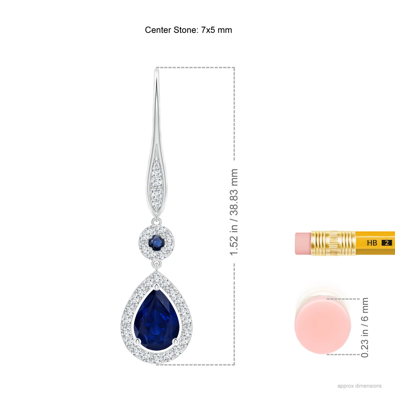 AA - Blue Sapphire / 1.97 CT / 14 KT White Gold