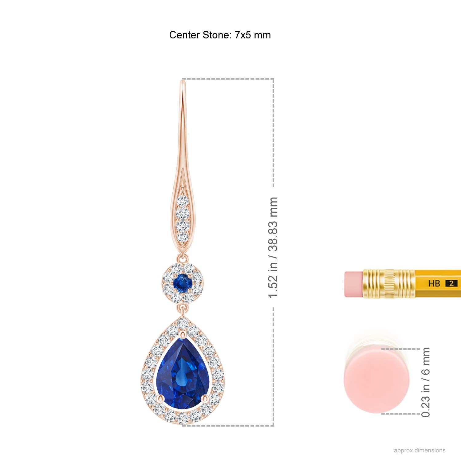 AAA - Blue Sapphire / 1.97 CT / 14 KT Rose Gold