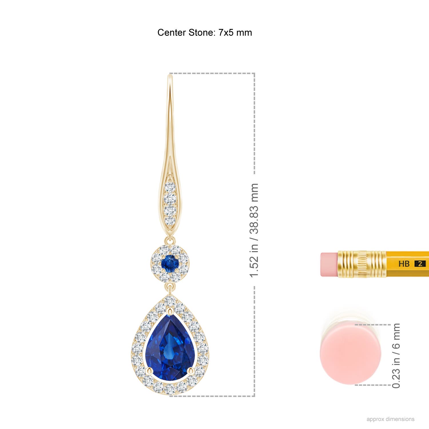 AAA - Blue Sapphire / 1.97 CT / 14 KT Yellow Gold