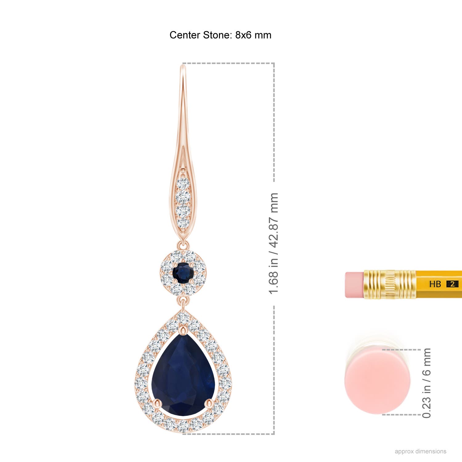 A - Blue Sapphire / 2.95 CT / 14 KT Rose Gold