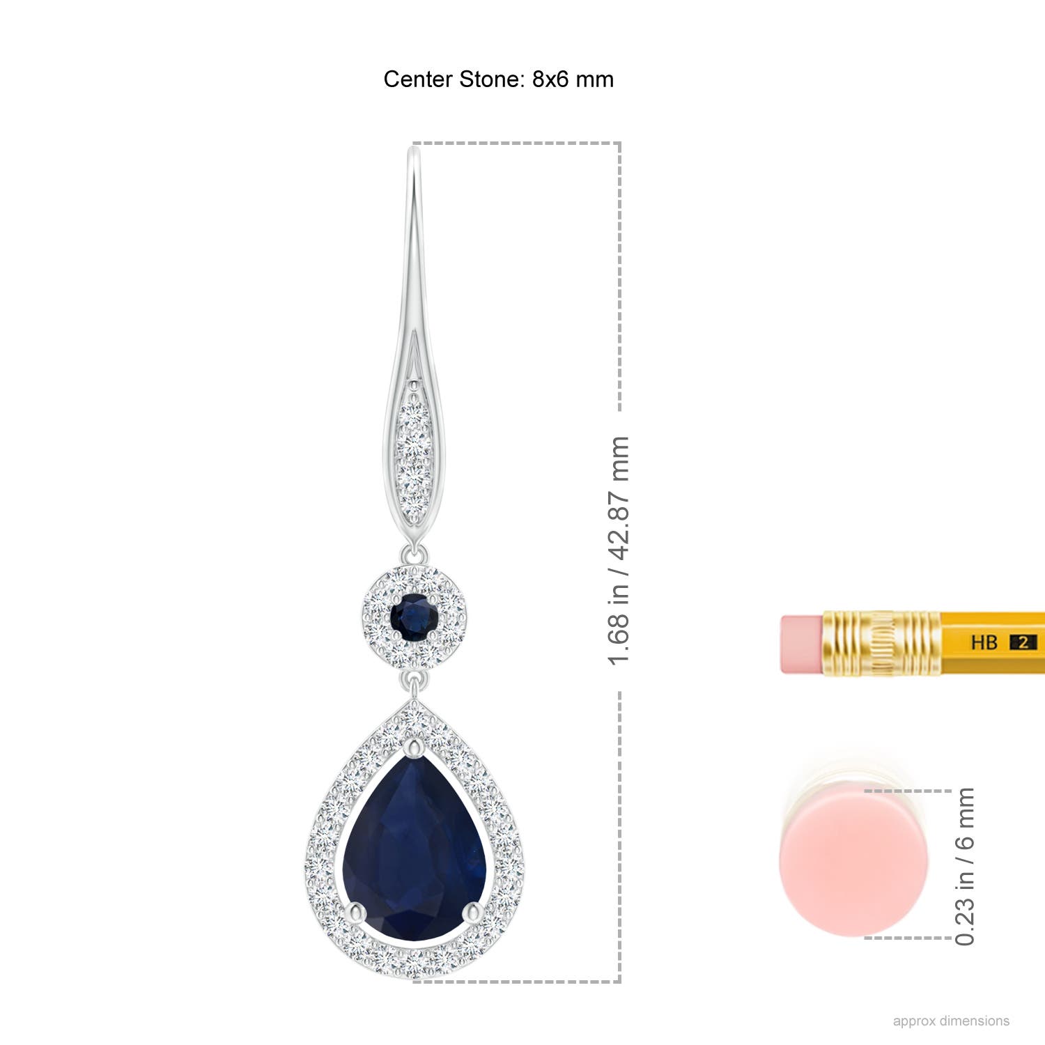 A - Blue Sapphire / 2.95 CT / 14 KT White Gold