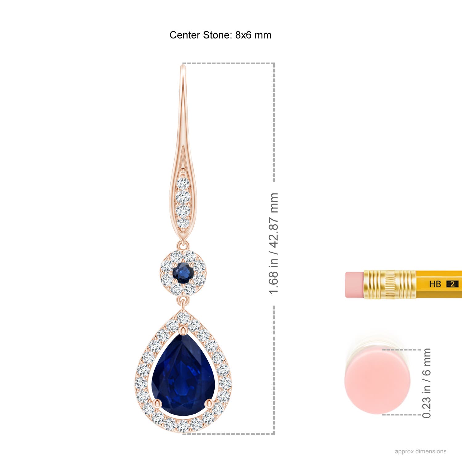 AA - Blue Sapphire / 2.95 CT / 14 KT Rose Gold