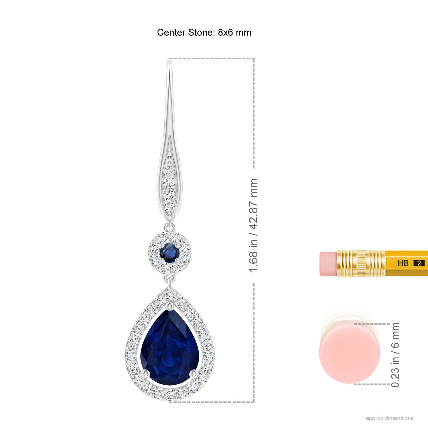 AA - Blue Sapphire / 2.95 CT / 14 KT White Gold