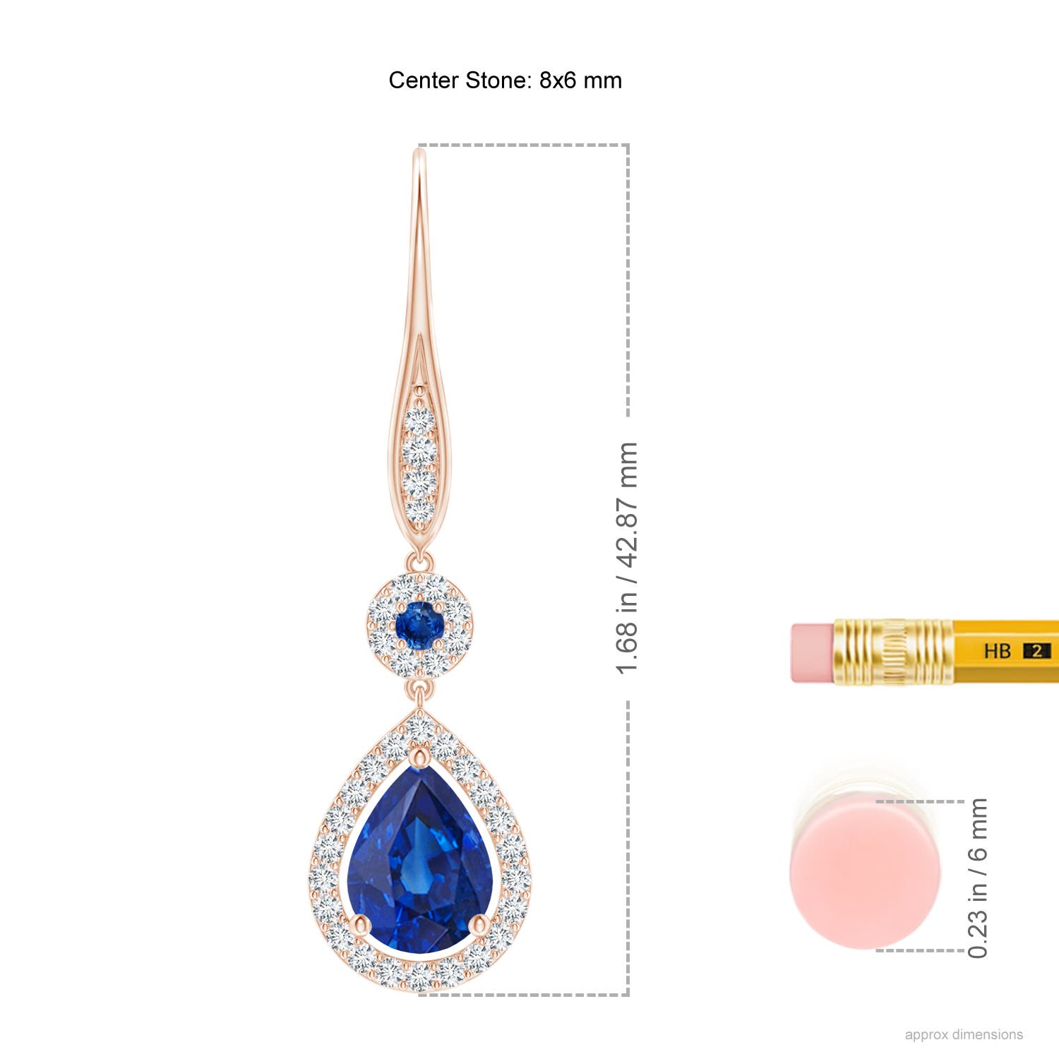 AAA - Blue Sapphire / 2.95 CT / 14 KT Rose Gold