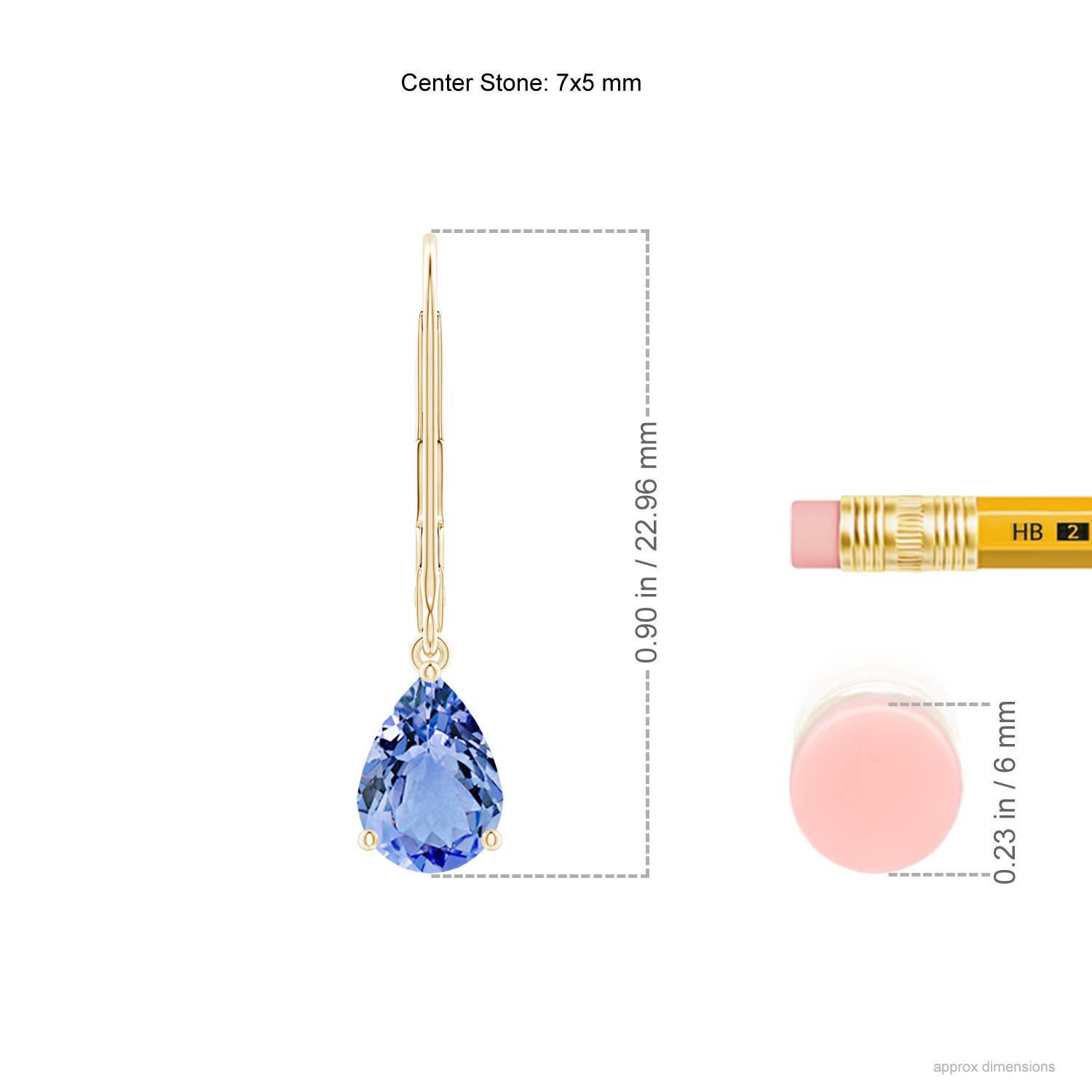 A - Tanzanite / 1.3 CT / 14 KT Yellow Gold