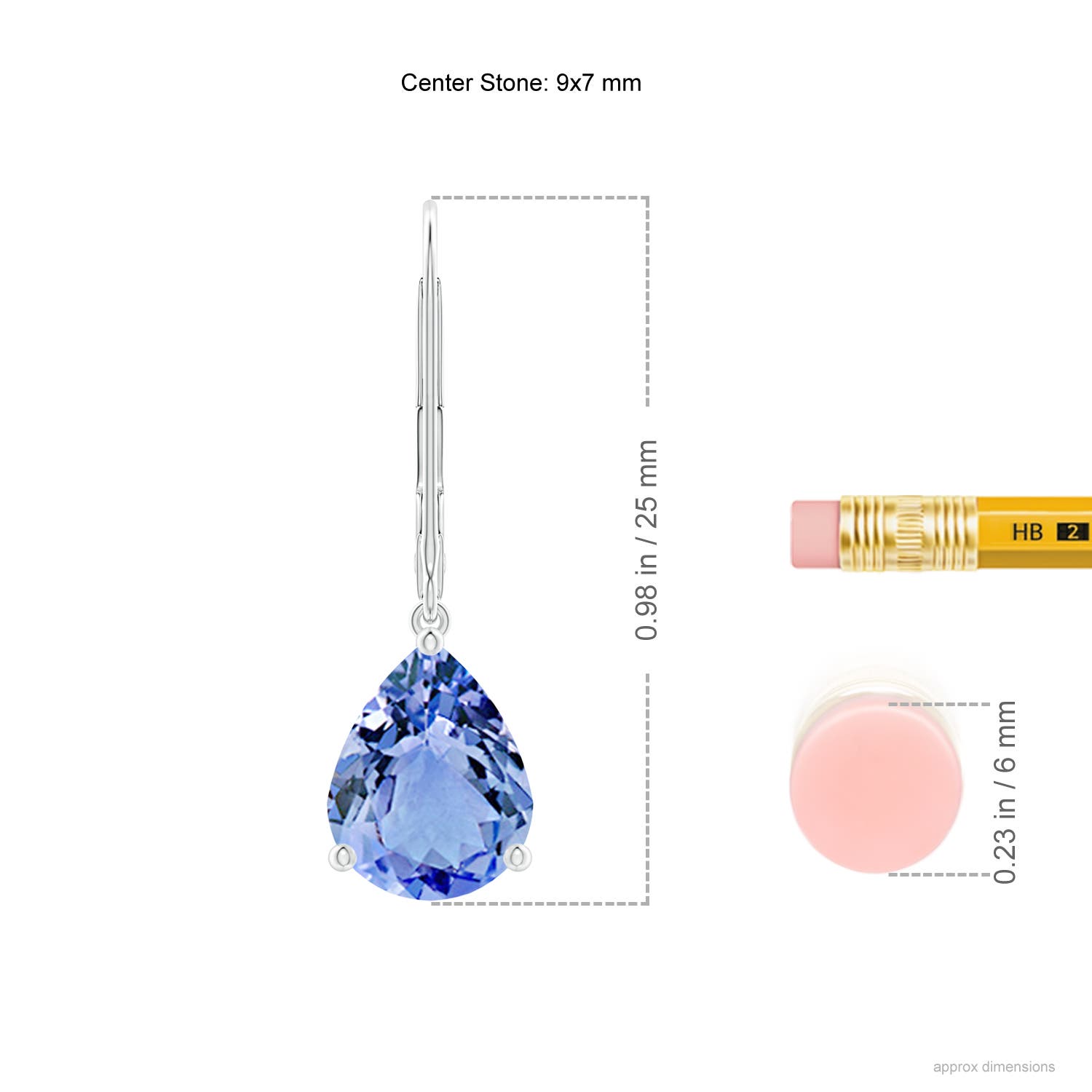 A - Tanzanite / 3.3 CT / 14 KT White Gold