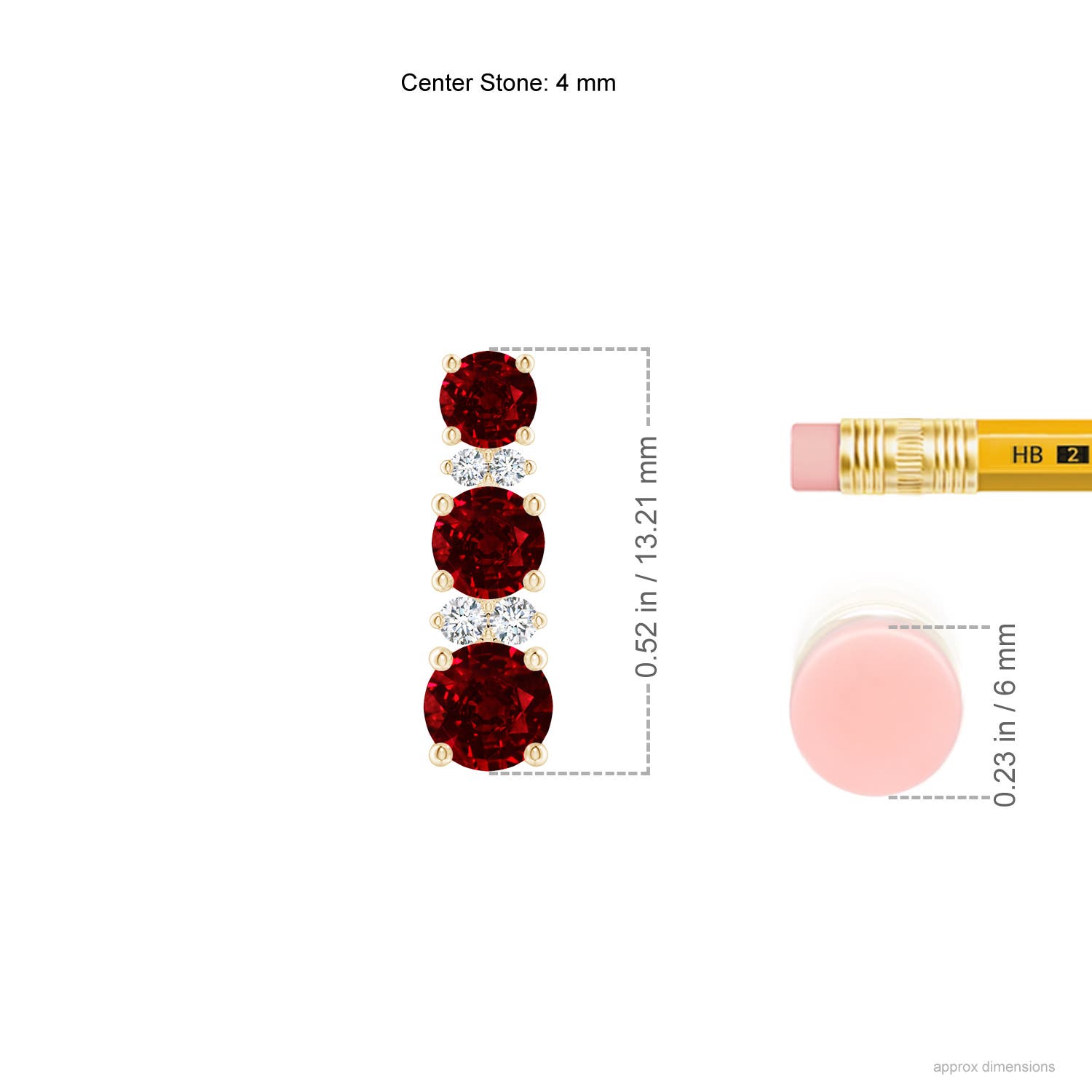 AAAA - Ruby / 1.51 CT / 14 KT Yellow Gold