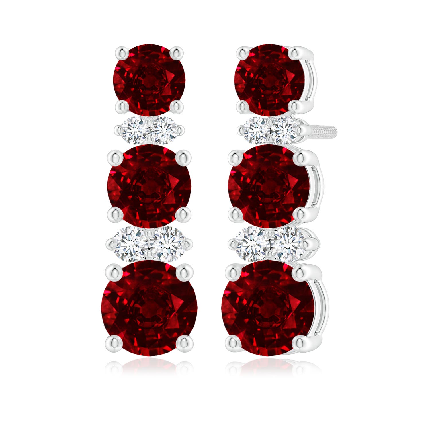 AAAA - Ruby / 2.89 CT / 14 KT White Gold