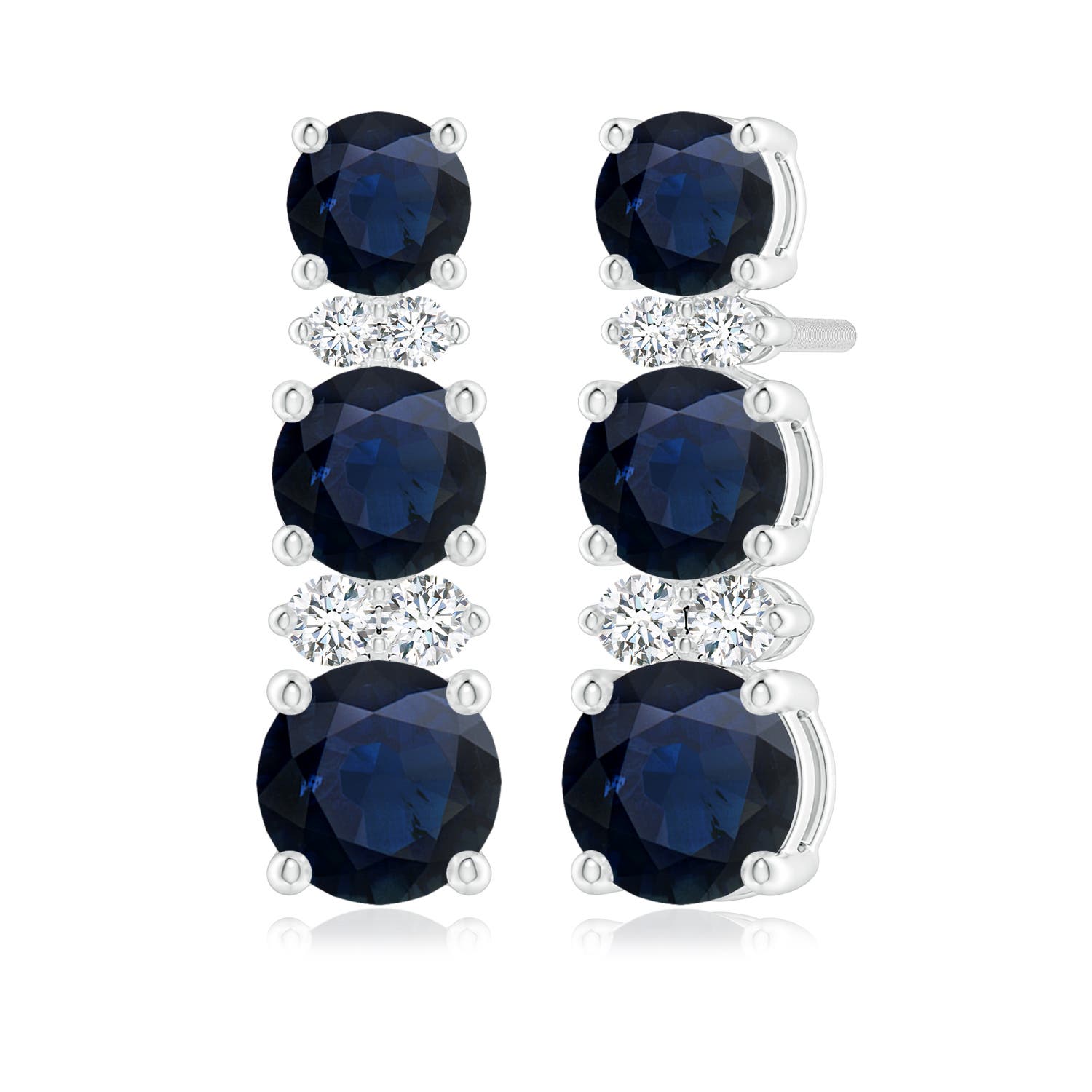 A - Blue Sapphire / 2.89 CT / 14 KT White Gold