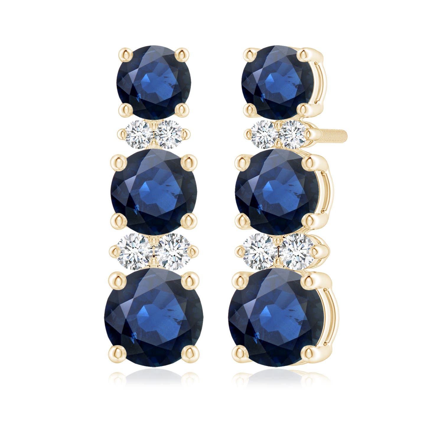 AA - Blue Sapphire / 2.89 CT / 14 KT Yellow Gold