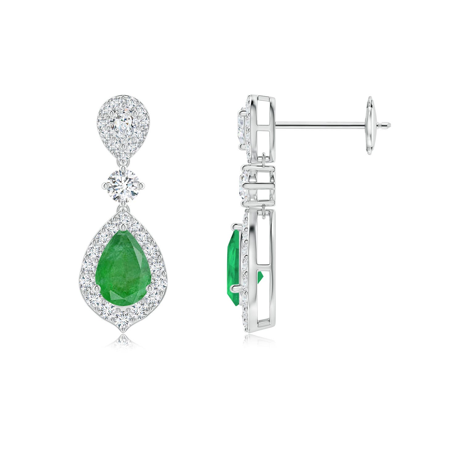 A - Emerald / 1.24 CT / 14 KT White Gold