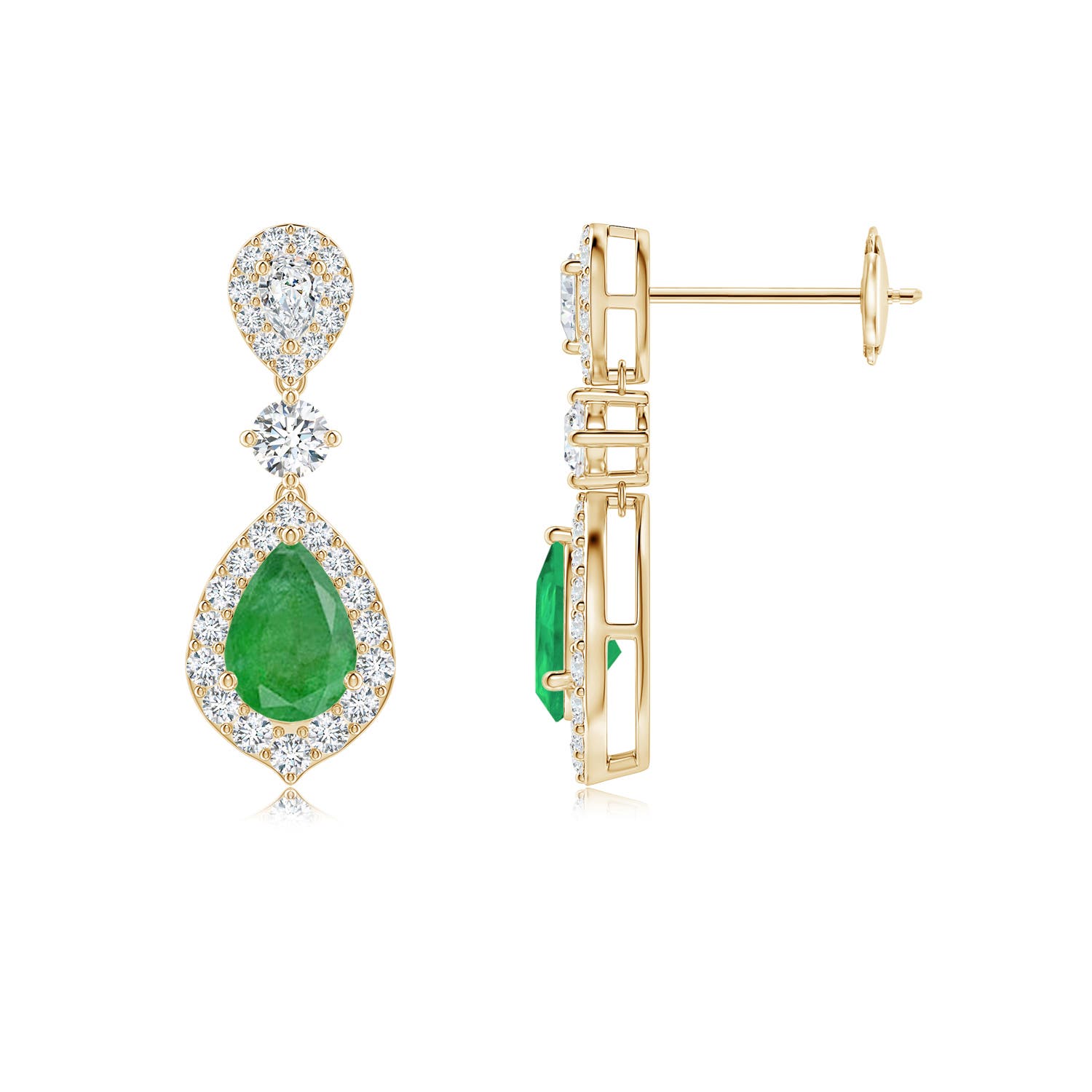 A - Emerald / 1.24 CT / 14 KT Yellow Gold