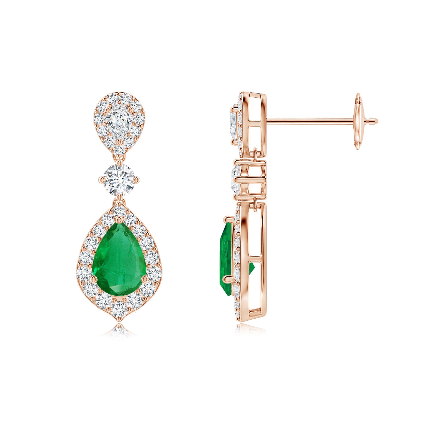 AA - Emerald / 1.24 CT / 14 KT Rose Gold