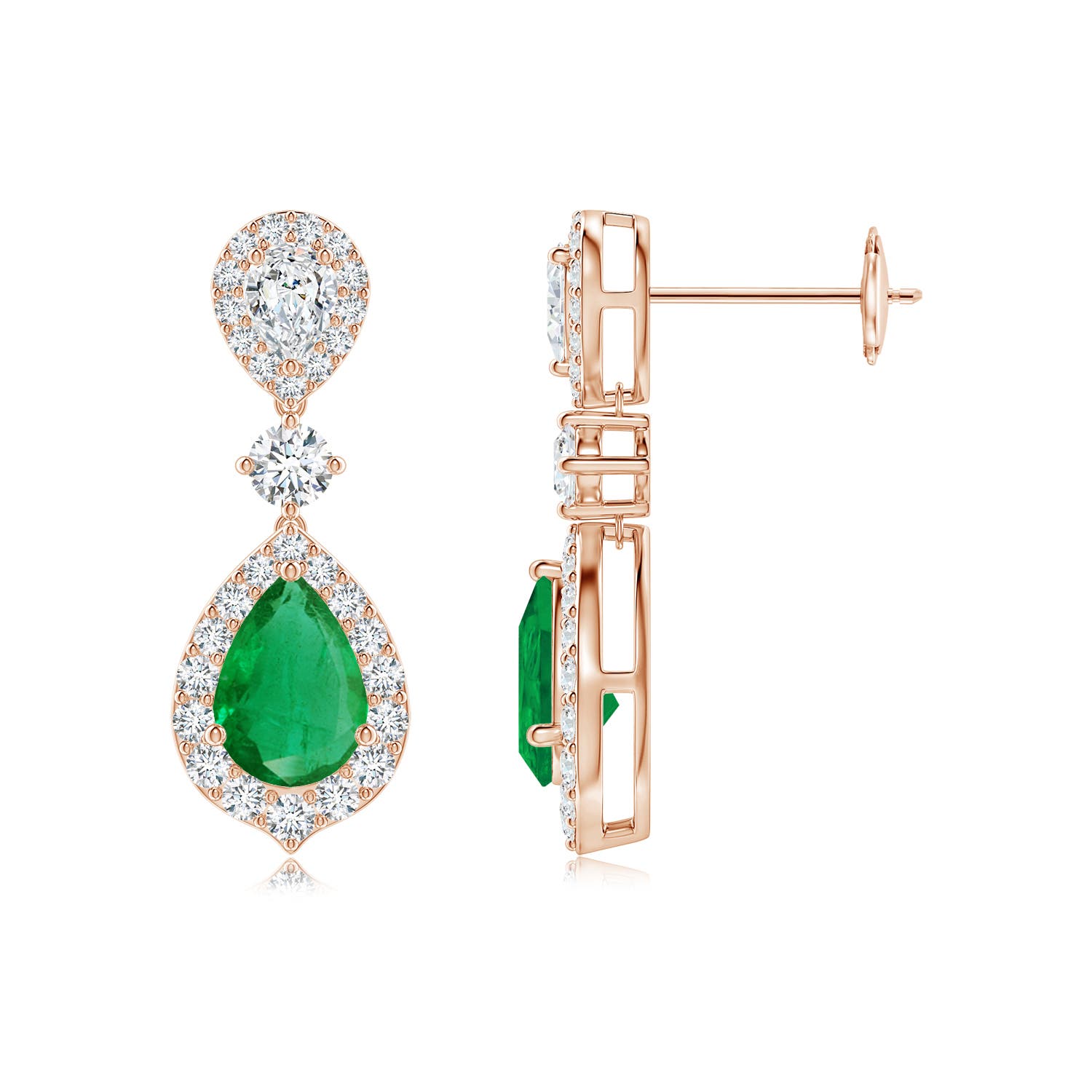 AA - Emerald / 2.21 CT / 14 KT Rose Gold