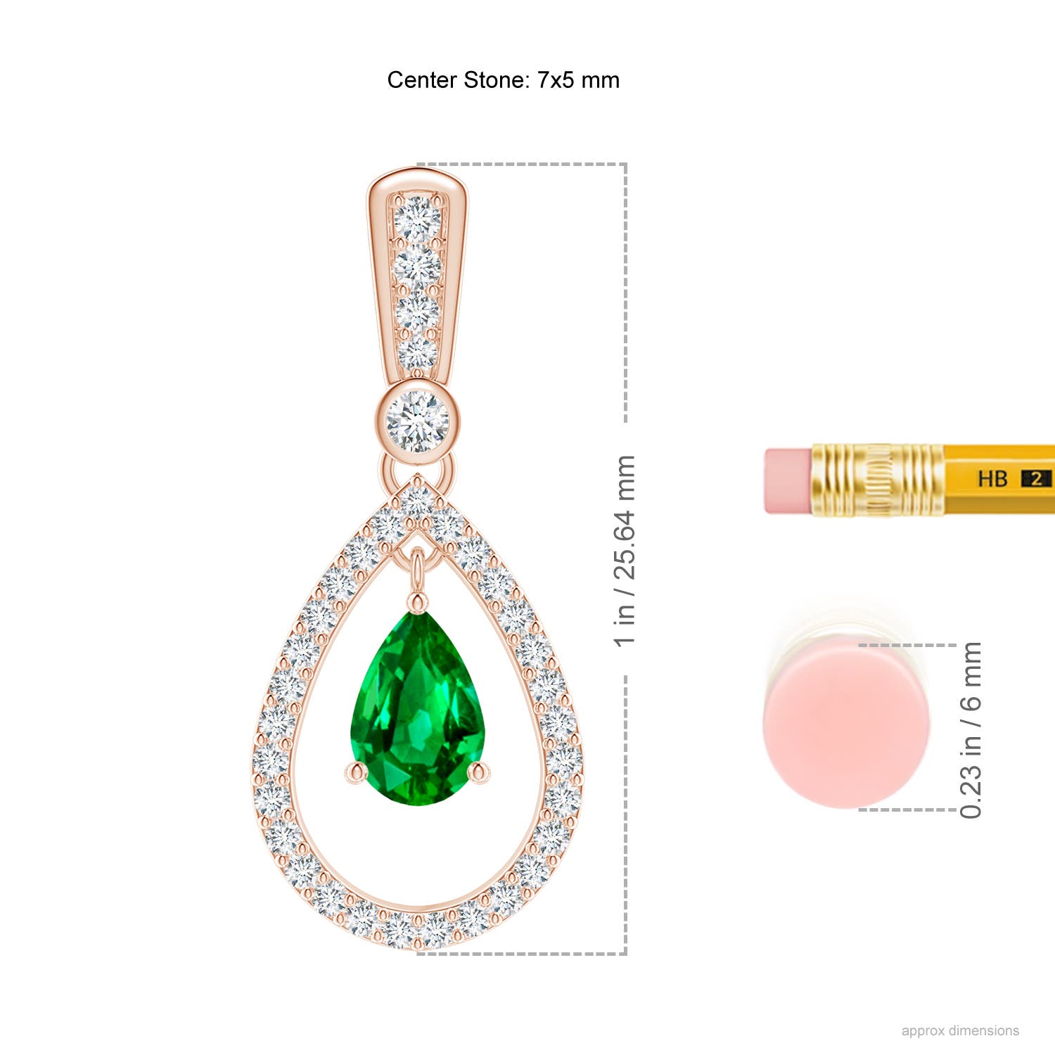 Premium - Lab-Grown Emerald / 1.69 CT / 14 KT Rose Gold