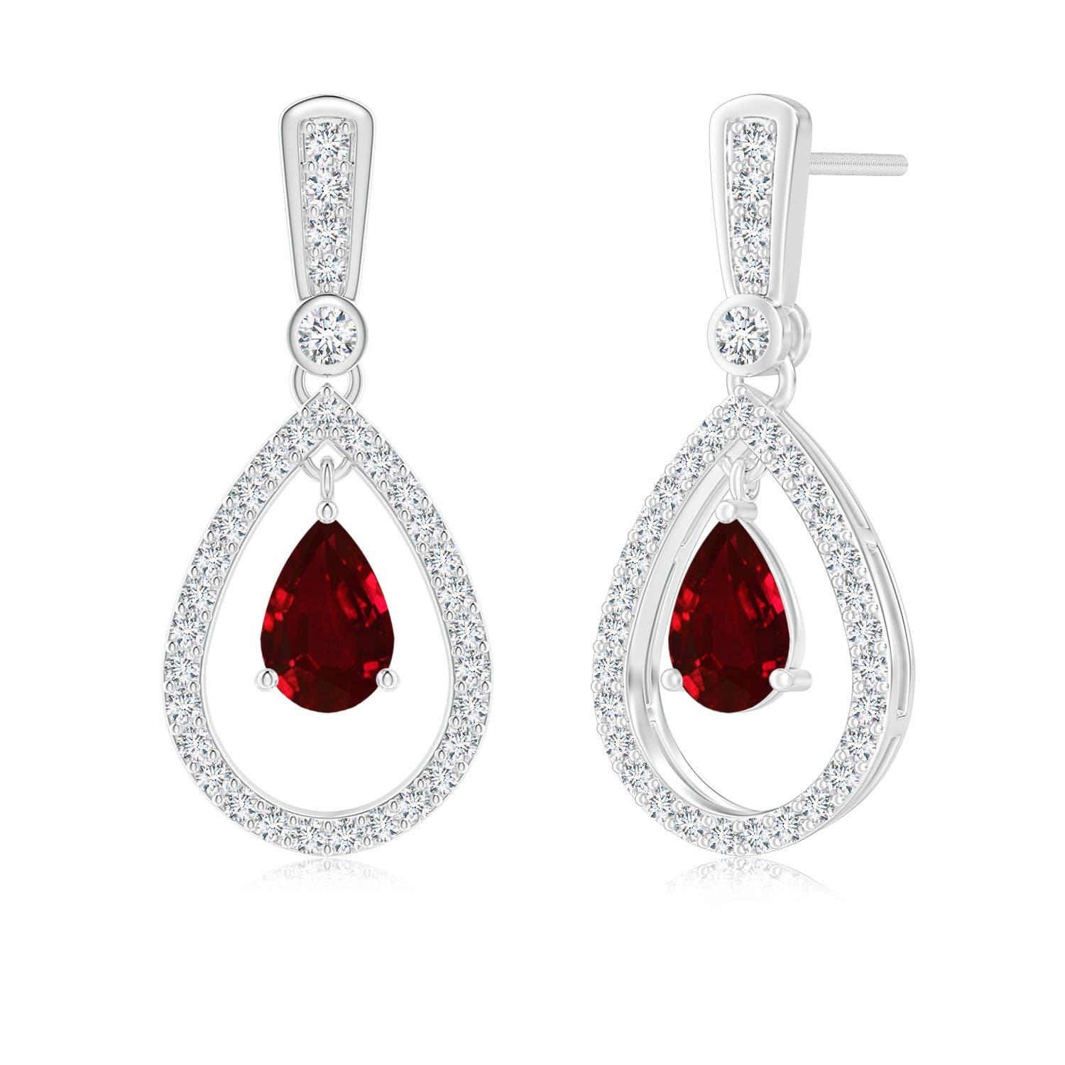 AAAA - Ruby / 1.19 CT / 14 KT White Gold